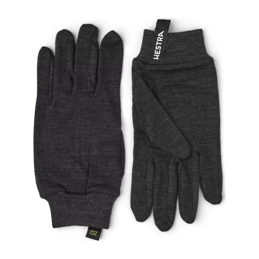 Hestra Merino Wool Liner Active - 5 finger Charcoal (26/27)