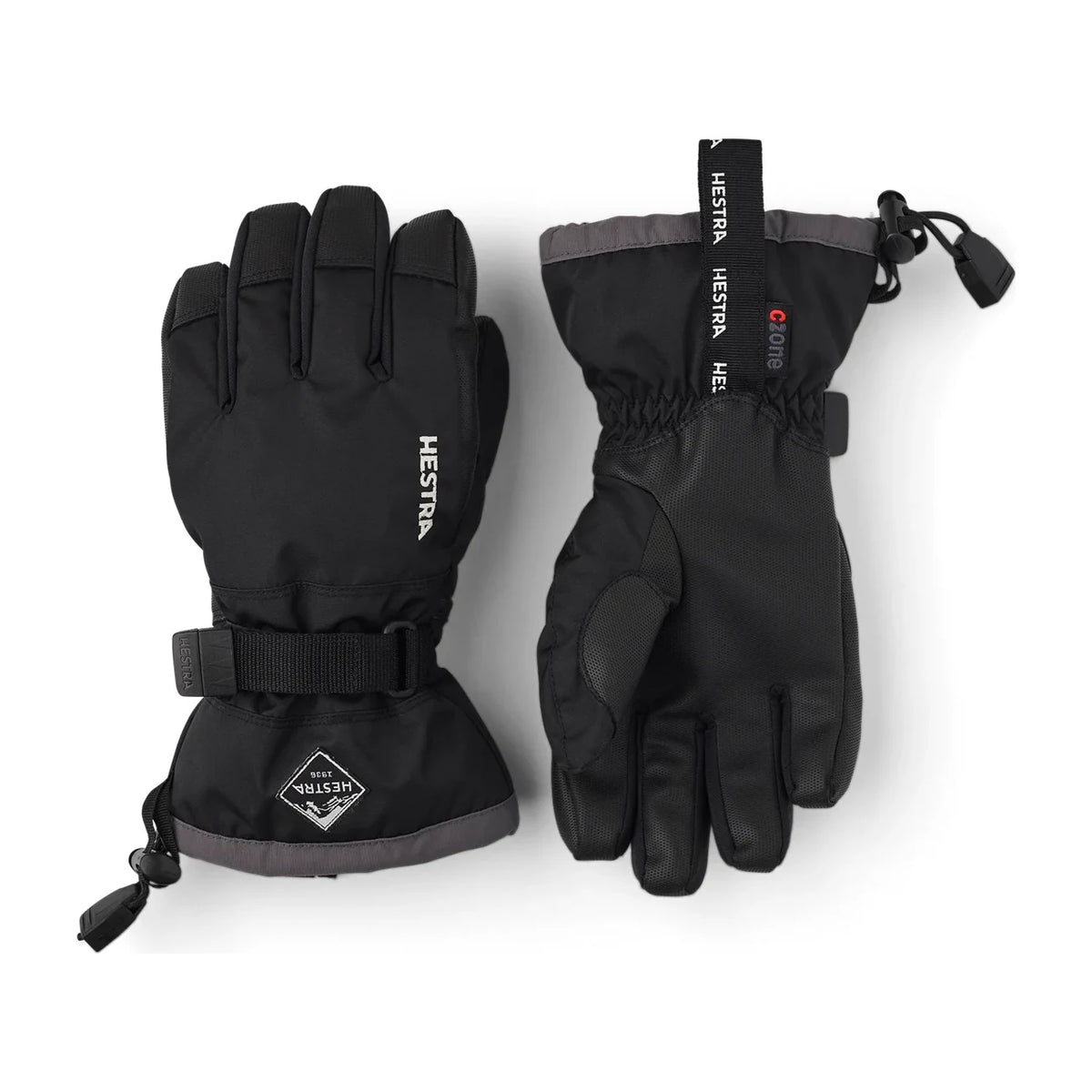 Hestra Gauntlet CZone Jr. - 5 finger Black/Graphite